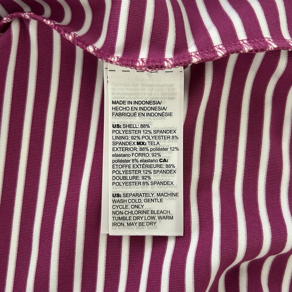Chico's Zenergy Women XXL Purple Multicolor Size 4 Stripe Skort Skirt 20/22 NWT - Picture 14 of 15